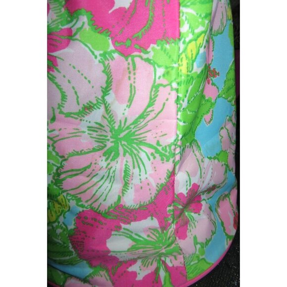 Lilly Pulitzer Pink & Green Floral Insulated Beverage Bucket Tote Bag - Picture 3 of 9